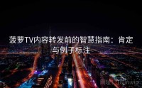 菠萝TV内容转发前的智慧指南：肯定与例子标注