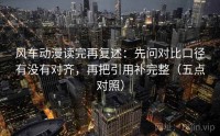 风车动漫读完再复述：先问对比口径有没有对齐，再把引用补完整（五点对照）