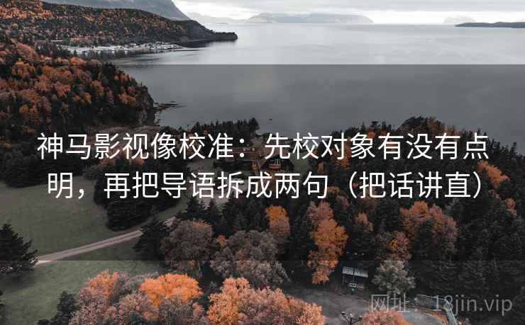 神马影视像校准:先校对象有没有点明,再把导语拆成两句(把话讲直) 神马影视像校准:先校对象有没有点明,再把导语拆成两句(把话讲直)