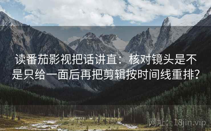 读番茄影视把话讲直：核对镜头是不是只给一面后再把剪辑按时间线重排？