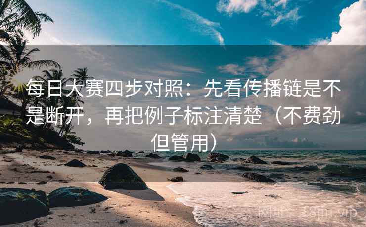 每日大赛四步对照：先看传播链是不是断开，再把例子标注清楚（不费劲但管用）