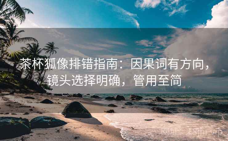 茶杯狐像排错指南：因果词有方向，镜头选择明确，管用至简